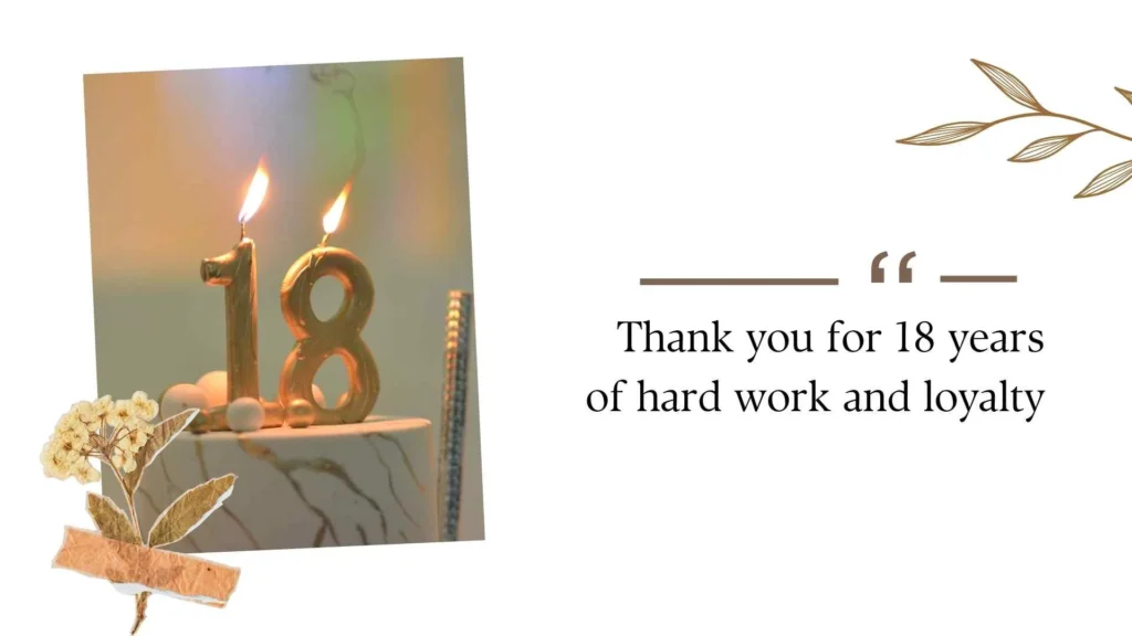 18th anniversary celebration