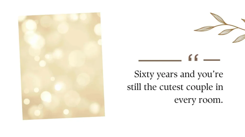 60th wedding anniversary celebration