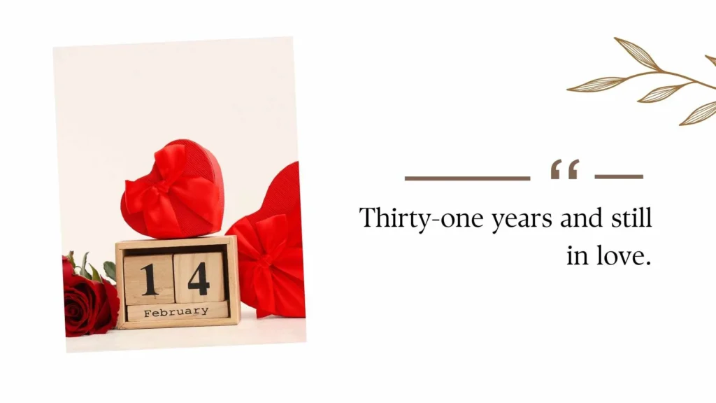 31st Wedding Anniversary Quotes